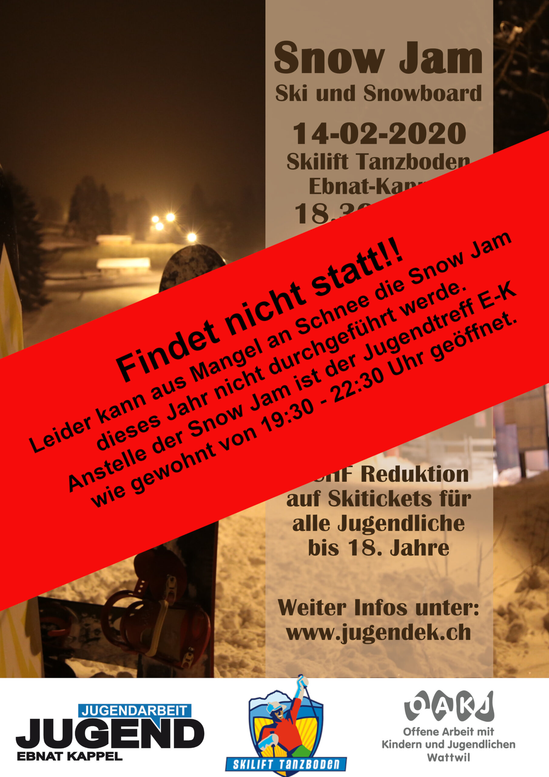 Mehr über den Artikel erfahren SNOW JAM VOM 14. FEBRUAR 2020