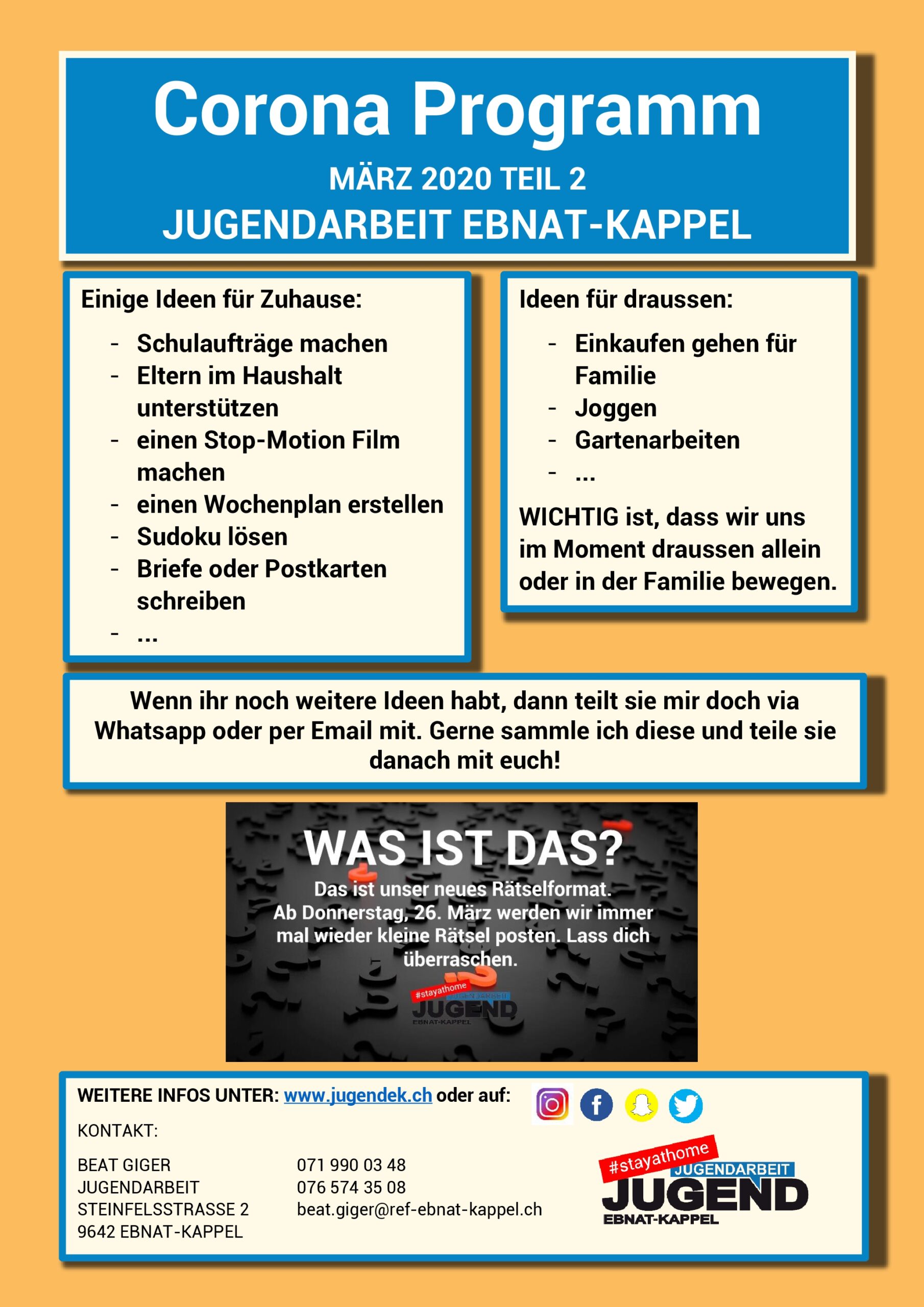 Mehr &uuml;ber den Artikel erfahren CORONA PROGRAMM TEIL 2