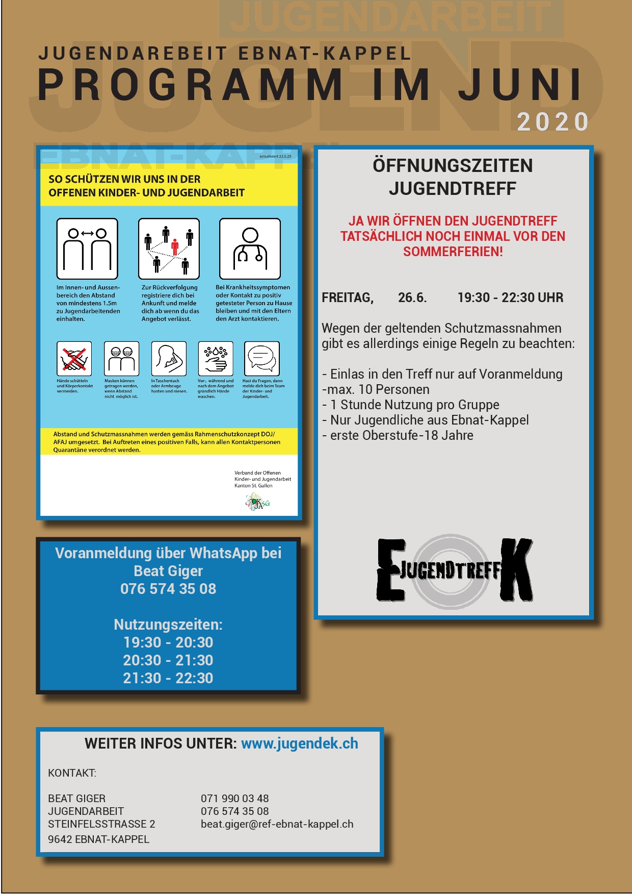 Mehr über den Artikel erfahren ÖFFNUNG JUGENDTREFF