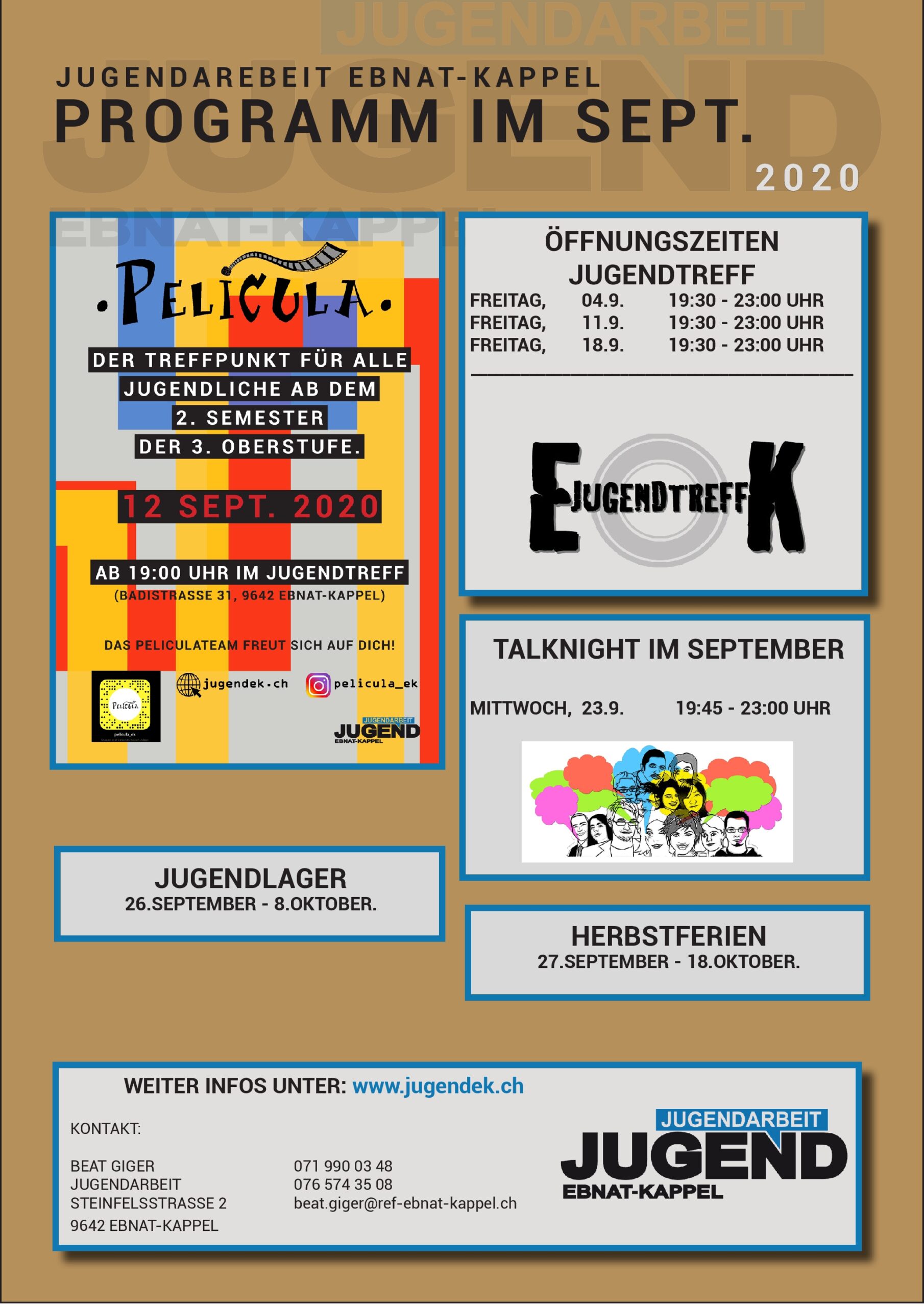 Du betrachtest gerade MONATSPROGRAMM SEPT. 2020