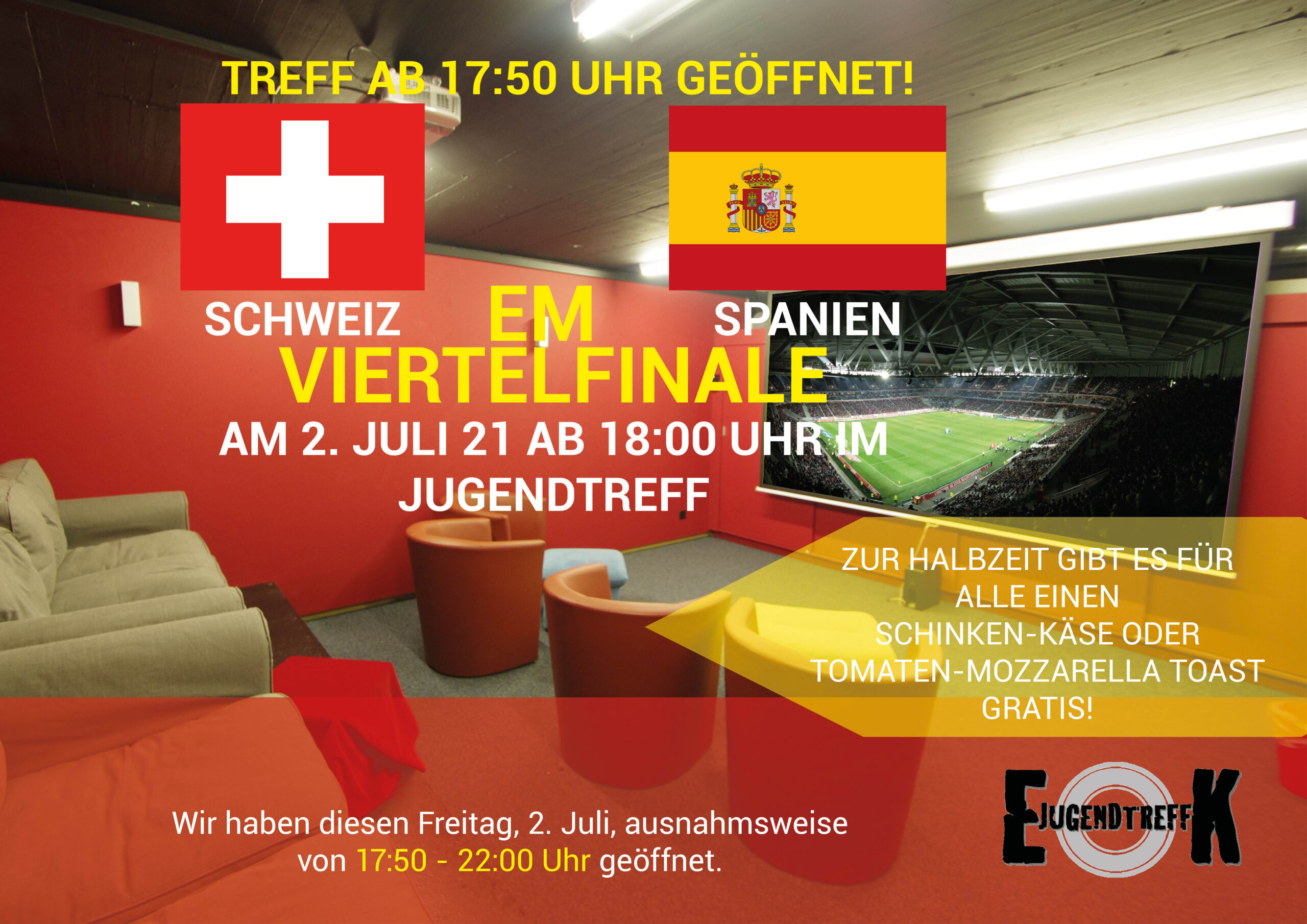 Du betrachtest gerade EM VIERTELFINALE IM JUGENDTREFF