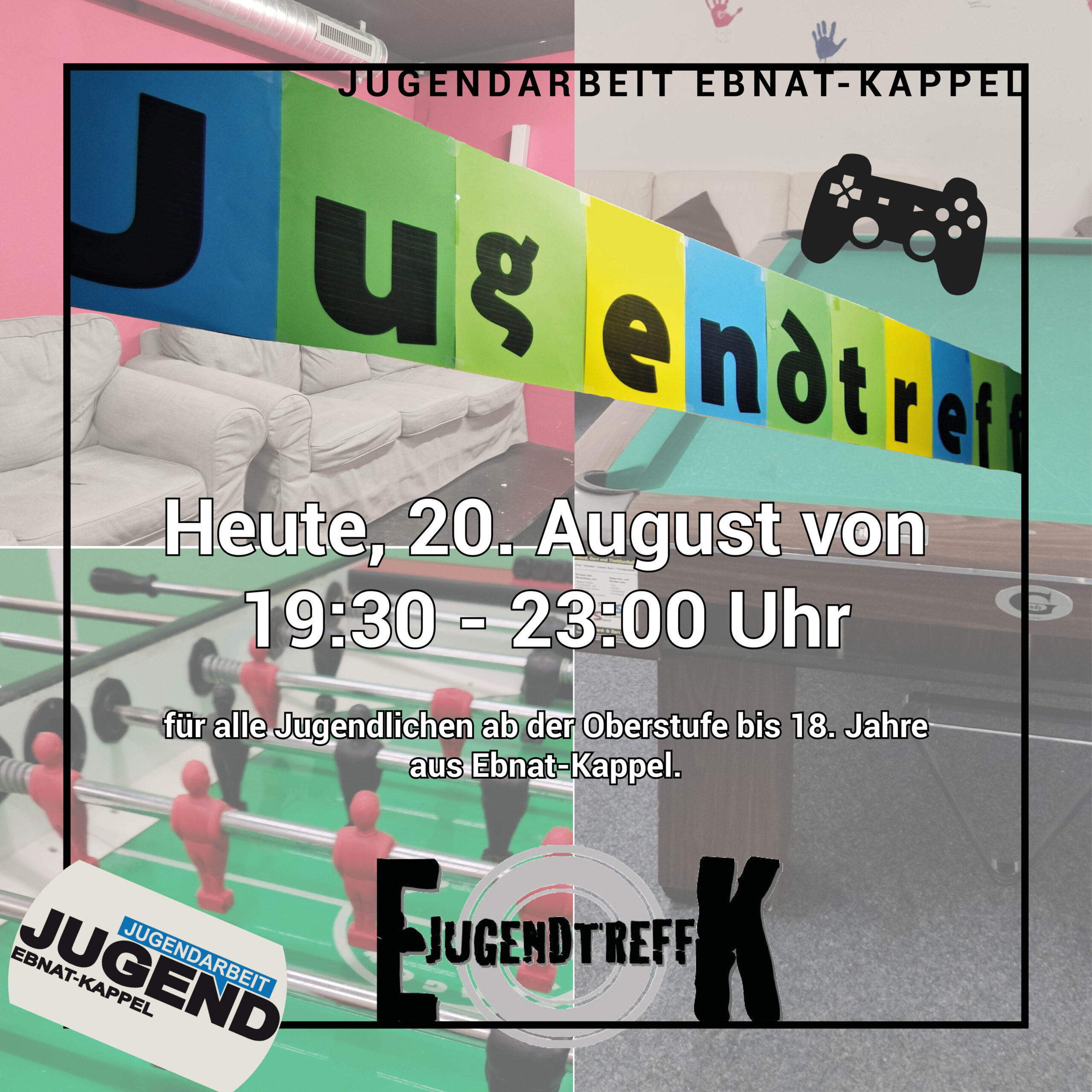 Du betrachtest gerade JUGENDTREFF VOM 20. AUGUST