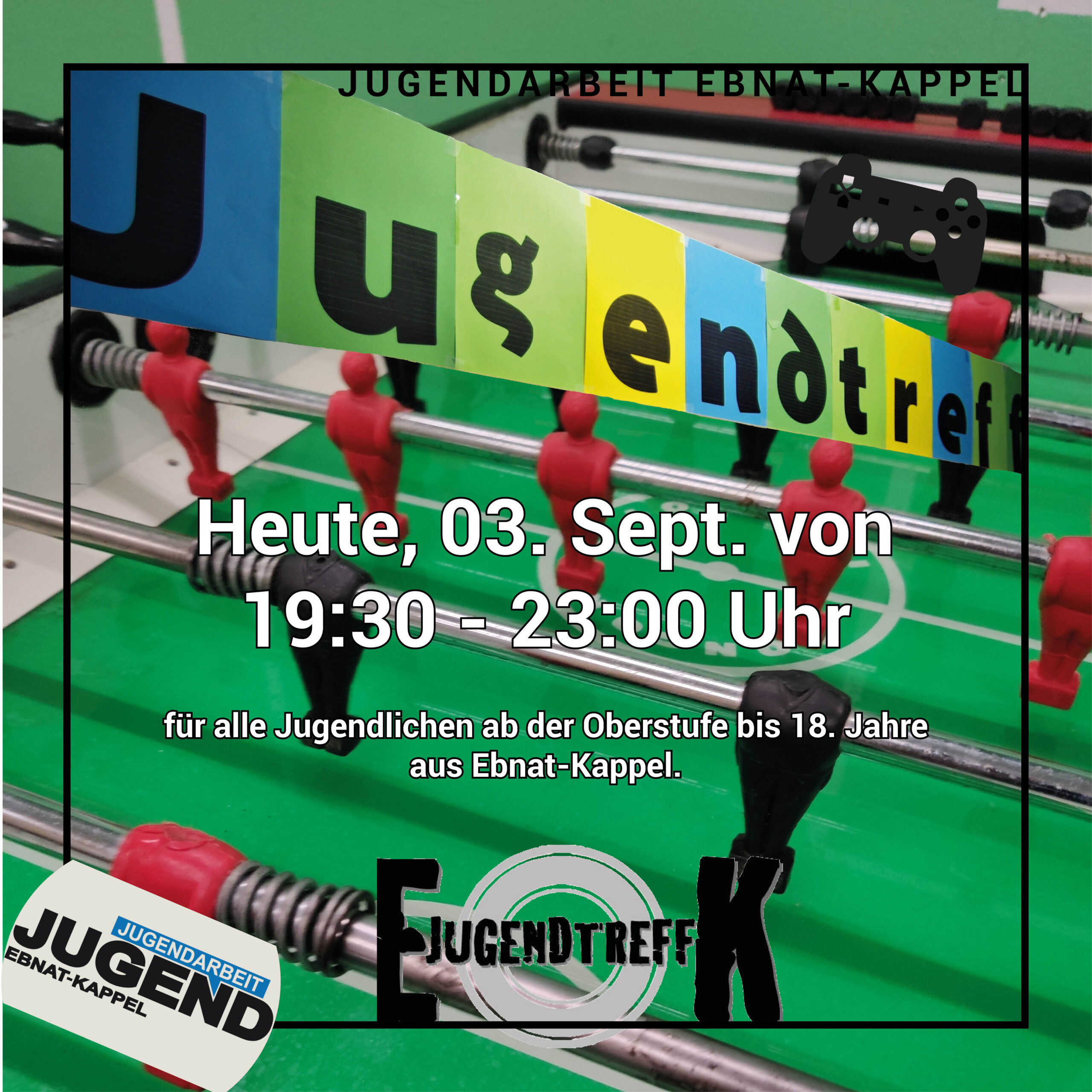 Du betrachtest gerade JUGENDTREFF VOM 3. SEPTEMBER 2021
