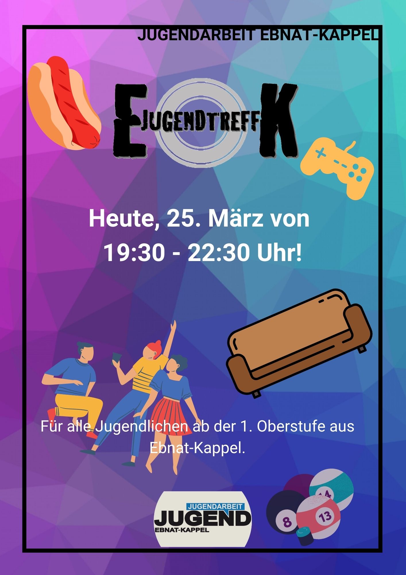 Du betrachtest gerade JUGENDTREFF VOM 25. MÄRZ 2022