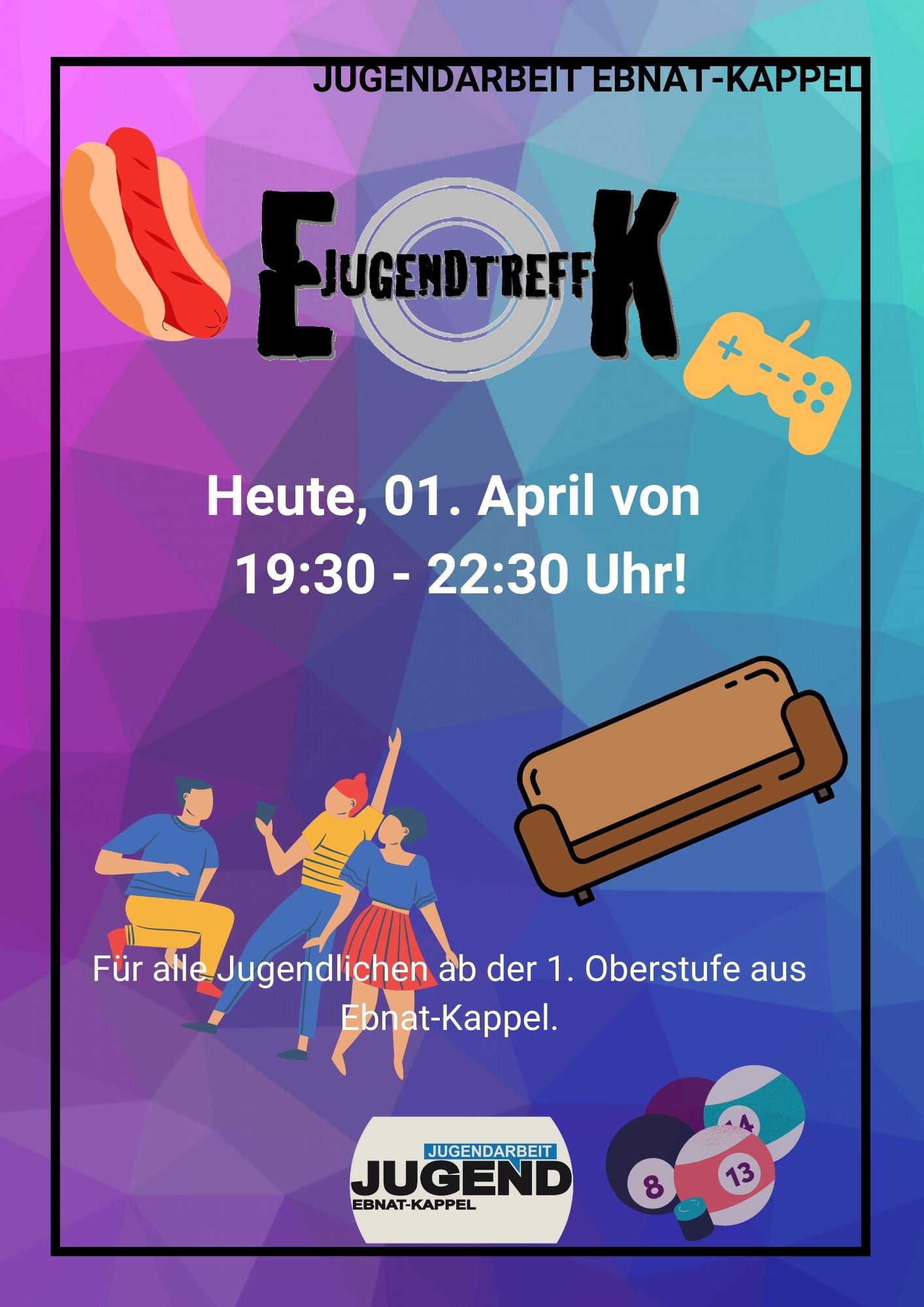 Du betrachtest gerade JUGENDTREFF VOM 1. APRIL 2022
