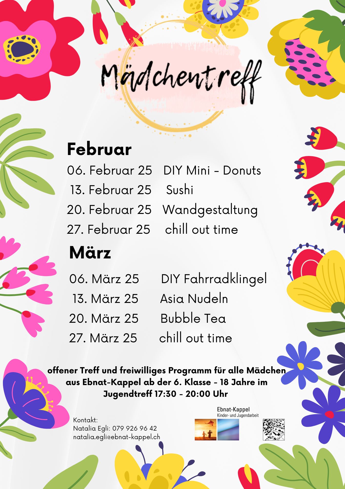 Mehr &uuml;ber den Artikel erfahren Programm M&auml;dchentreff Februar und M&auml;rz 2025